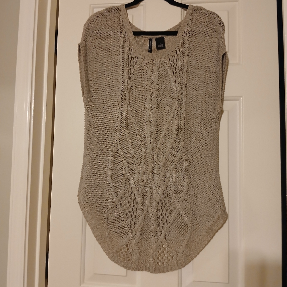 New Directions Textured Knit Sweater - Taupe